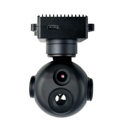 640×512 Thermal Imaging IP HDMI Dual Output Small Gimbal Camera 1080P Fixed Focus